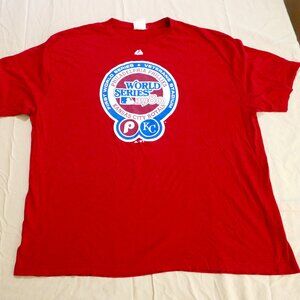 1980 Philadelphia Phillies Kansas City Royals World Series X-Large T-Shirt